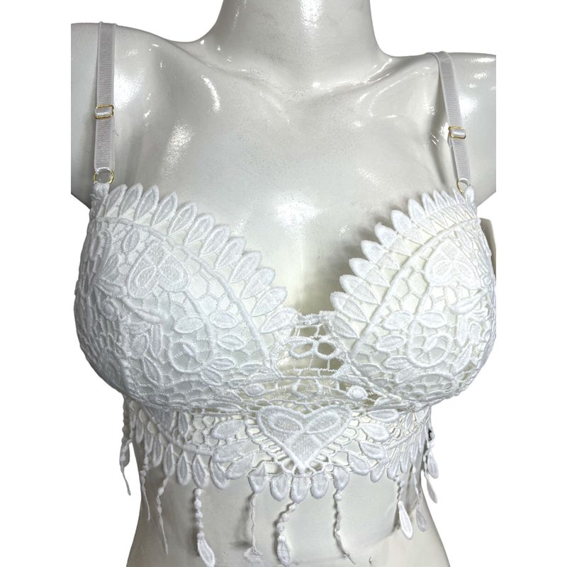 MEDIA LUNA - Crop Top Tejido Diseño Amber