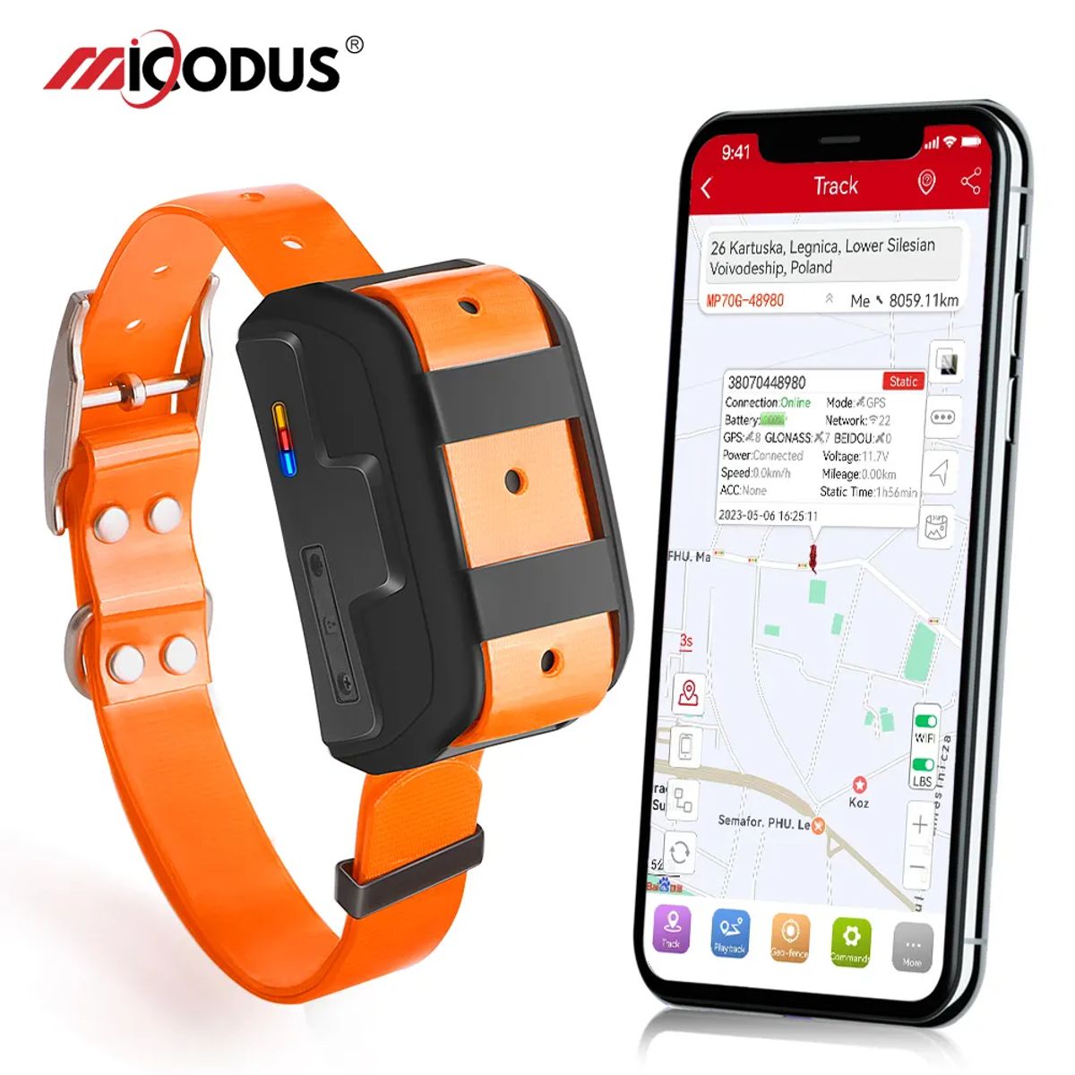 GENERICO - GPS 4G Rastreador de Perros Micodus MP50G