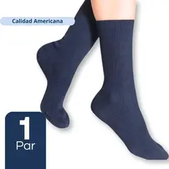 UTILISIMO - Calcetin Escolar Corto Azul Acrílico