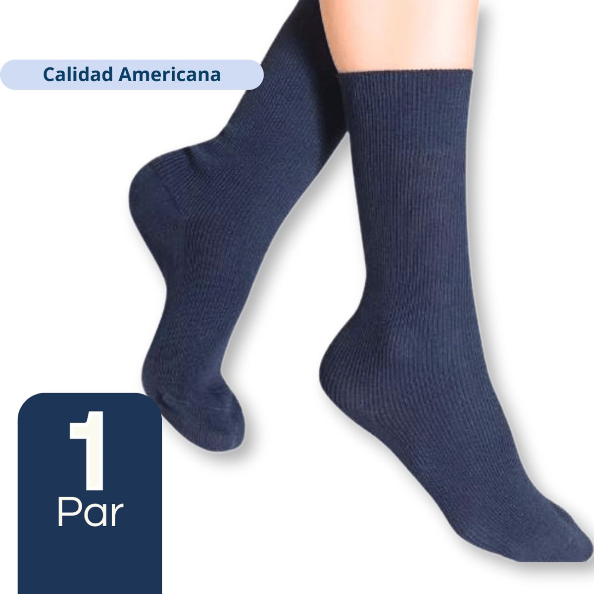 UTILISIMO - Calcetin Escolar Corto Azul Acrílico