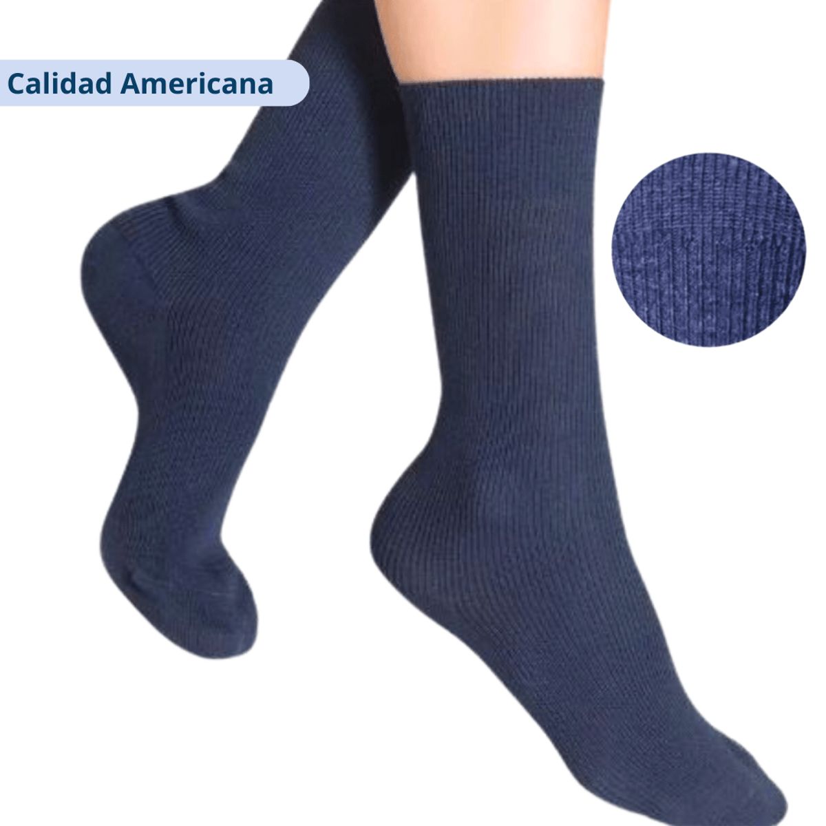 UTILISIMO - Calcetin Escolar Corto Azul Acrílico
