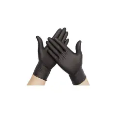 CLEANCARRIER - Guantes De Nitrilo Negro Clean Carrier 100un Talla M