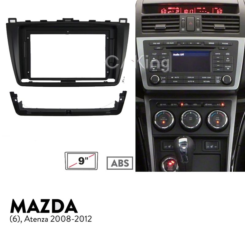 GENERICO - Bisel Radio Pantalla Adaptador Mazda 6 2009-2013 9pul Karvas