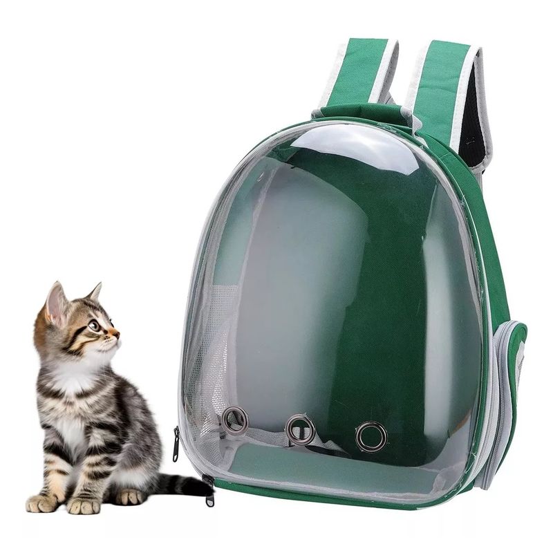 GENERICO - Mochila Bolso Transportador Mascota Perrogato Transparente