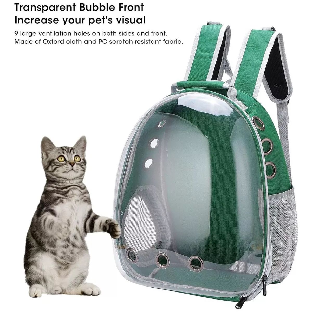 GENERICO - Mochila Bolso Transporte Transparente Mascotas Perros Gatos