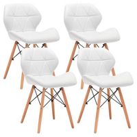 Pack 4 Sillas Radar Eames Blancas