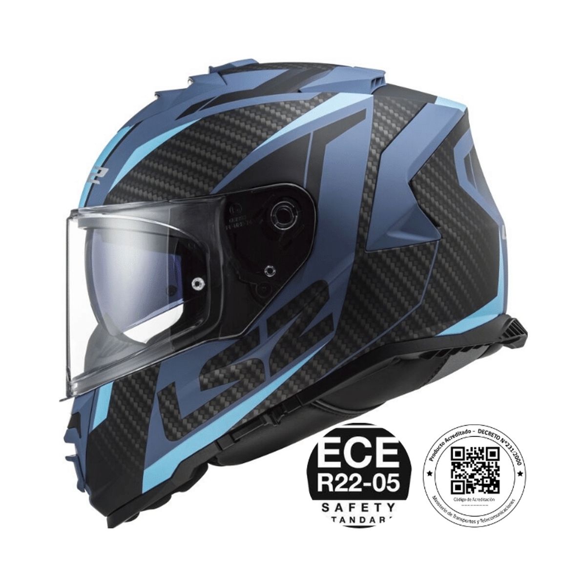 LS2 - Casco integral LS2 ff800 storm racer azul matte - talla L
