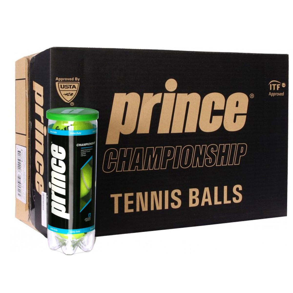 GENERICO - Caja de Pelotas de Tenis Prince Championship X3 - 24 Tarros