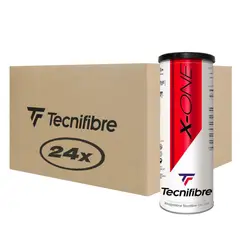 TECNIFIBRE - Caja de Pelotas de Tenis X-One X3 - 24 Tarros
