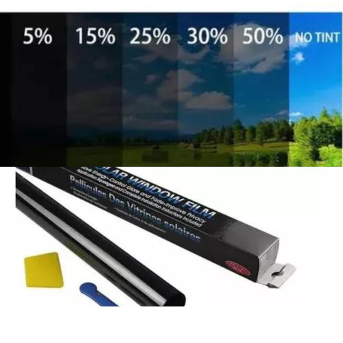 GENERICO - Papel Polarizado Auto Camioneta Ventanas Casa 3mtrs AL 5