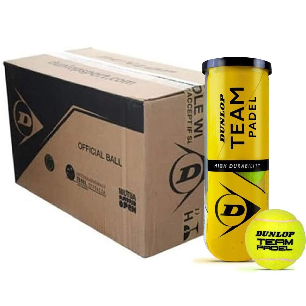 DUNLOP - Caja de Pelotas Dunlop Padel Team X3 - 24 Tarros