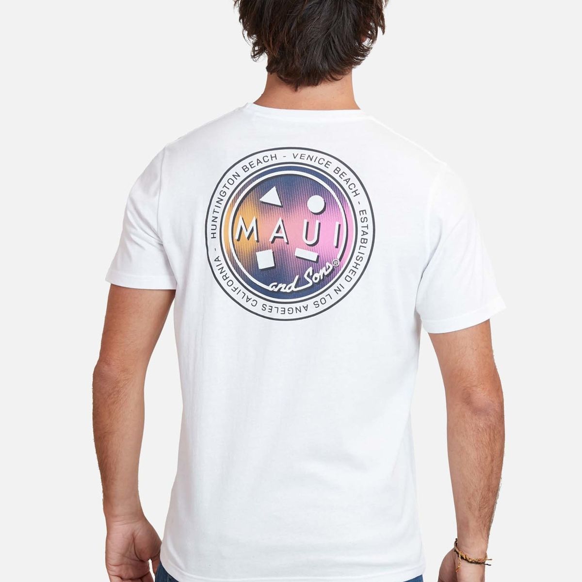 MAUI AND SONS - Polera cookie vintage gradient ss tees Blanco Hombre Maui And Sons