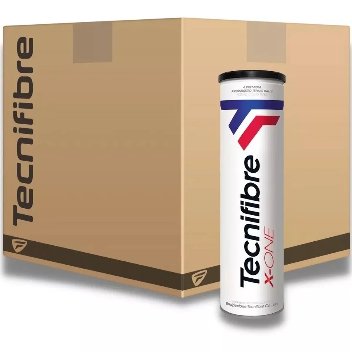 TECNIFIBRE - Caja de Pelotas de Tenis Tecnifibre X-One X4 - 18 Tarros