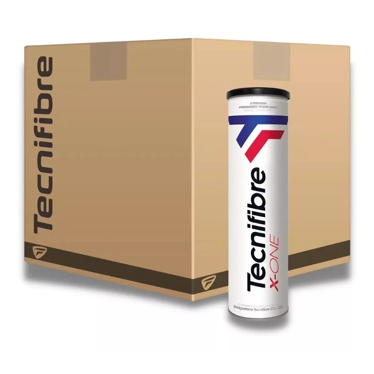 TECNIFIBRE - Caja de Pelotas de Tenis Tecnifibre X-One X4 - 18 Tarros