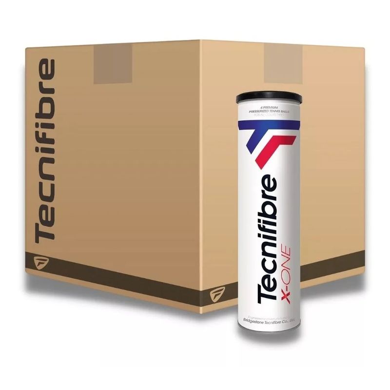 TECNIFIBRE - Caja de Pelotas de Tenis Tecnifibre X-One X4 - 18 Tarros
