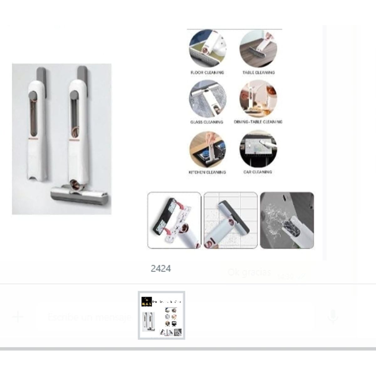 GENERICO - Mini Mopa De Mesa Limpieza Mesas