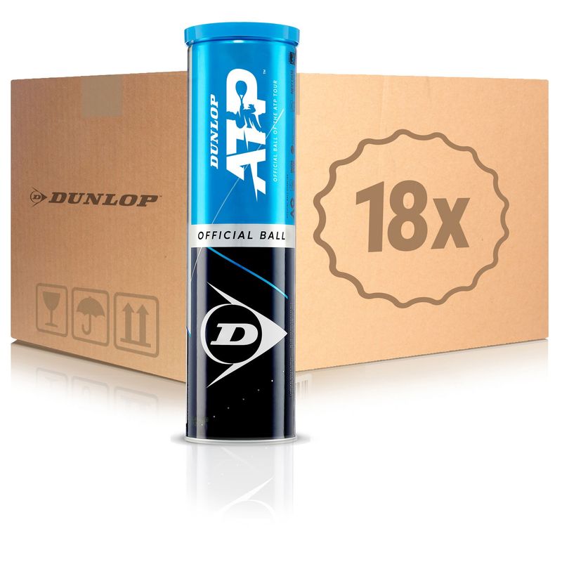 DUNLOP - Caja de Pelotas de Tenis Dunlop ATP X4 - 18 Tarros