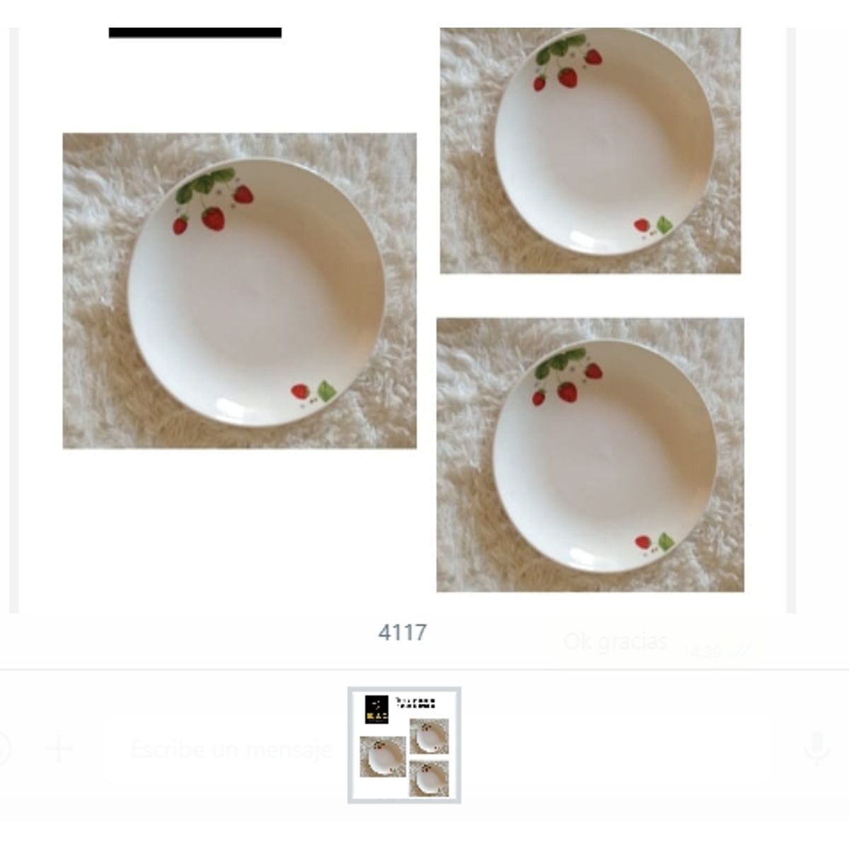 GENERICO - Plato Semi Hondo De Frutilla Cocina Alimentos