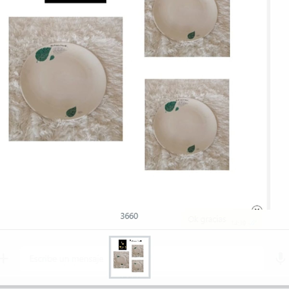 GENERICO - Plato Con Diseño De Hoja Ceramica