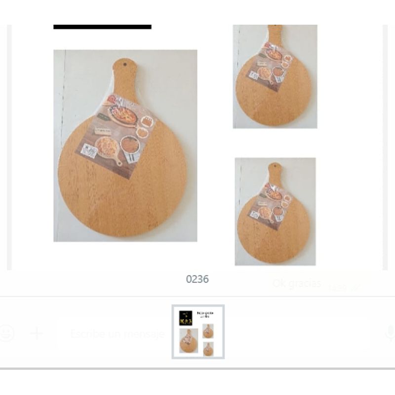 GENERICO - Tabla Cocina Bambu Redonda Grande