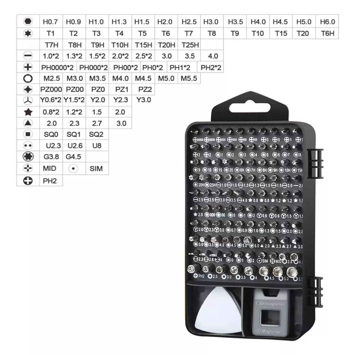 GENERICO - Kit Desatornillador Herramientas 115 Pcs Multifunción Torx