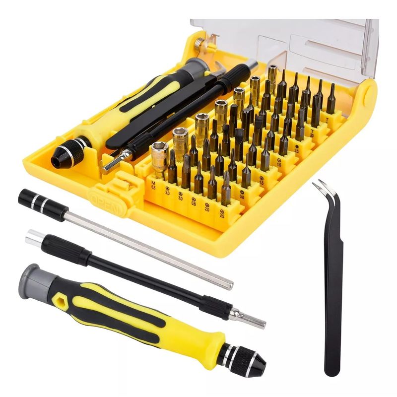 GENERICO - Kit Desarmador Precision 46 En 1 Para Celular, Laptop, Cámara