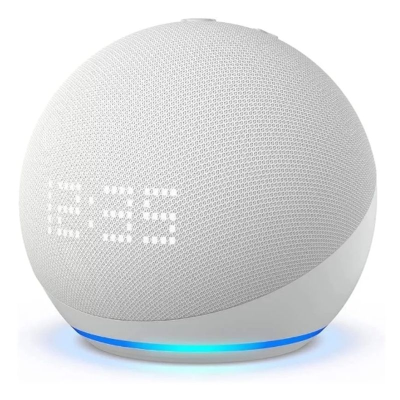 AMAZON - Amazon Alexa Echo Dot 5 Generación con Reloj  - Glacier White