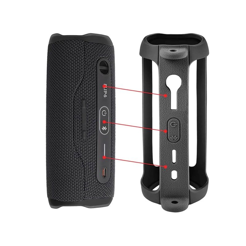 GENERICO - Funda Protector Premiun para Parlante JBL Flip 6 Negro