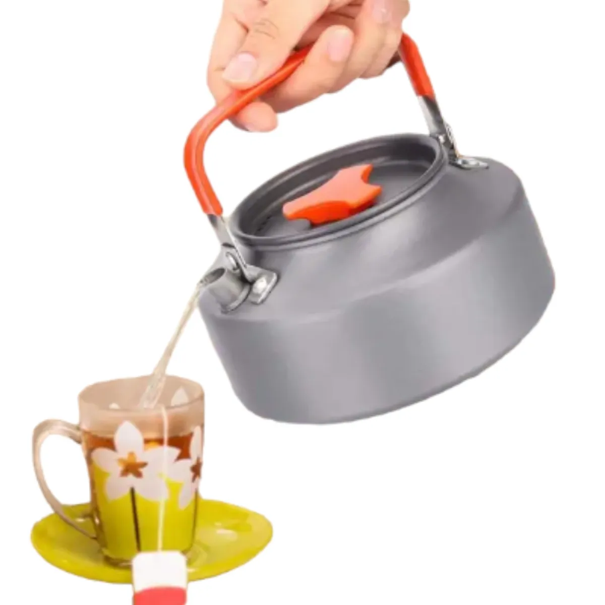 CAMPSOR - Tetera Para Camping Caza Con Silbato Con Capacidad 1.6 Litros