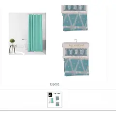 GENERICO - Cortina Para Ducha Baño Estandar Colores Surtidos