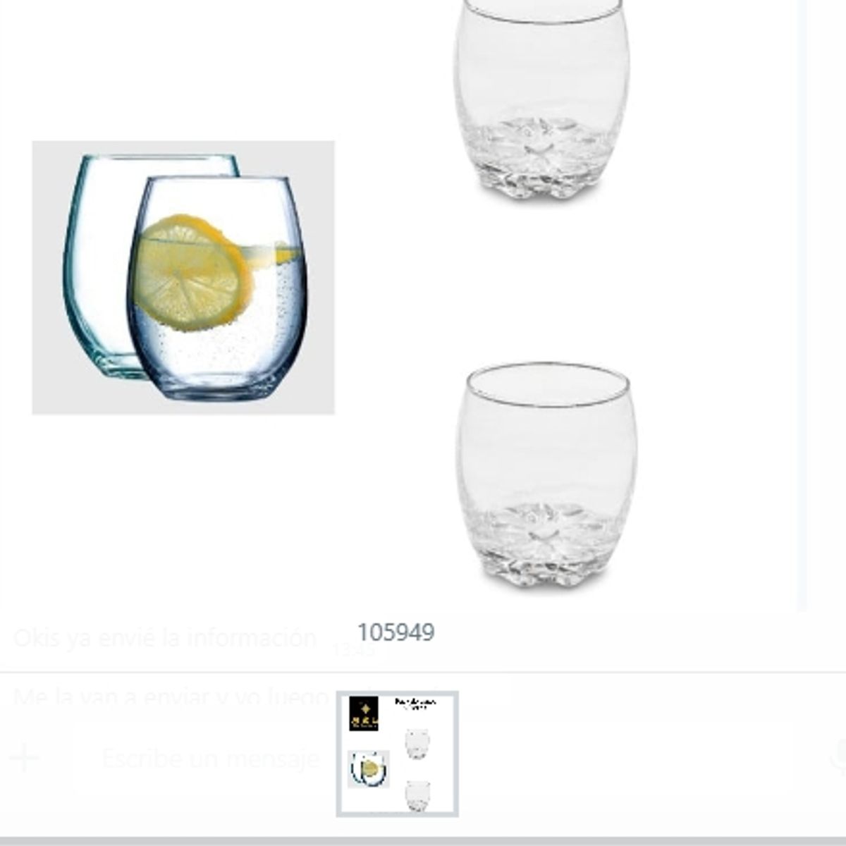 GENERICO - Pack De Vasos 6 Piezas Para Bebidas