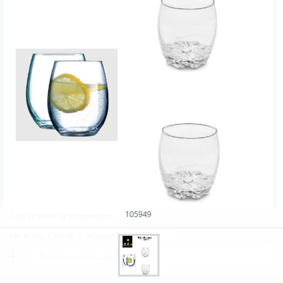 GENERICO - Pack De Vasos 6 Piezas Para Bebidas