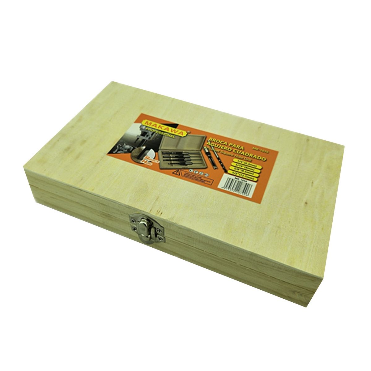 MAKAWA - Juego Brocas Agujero Cuadrado Para Madera 4 Piezas Mk-1056