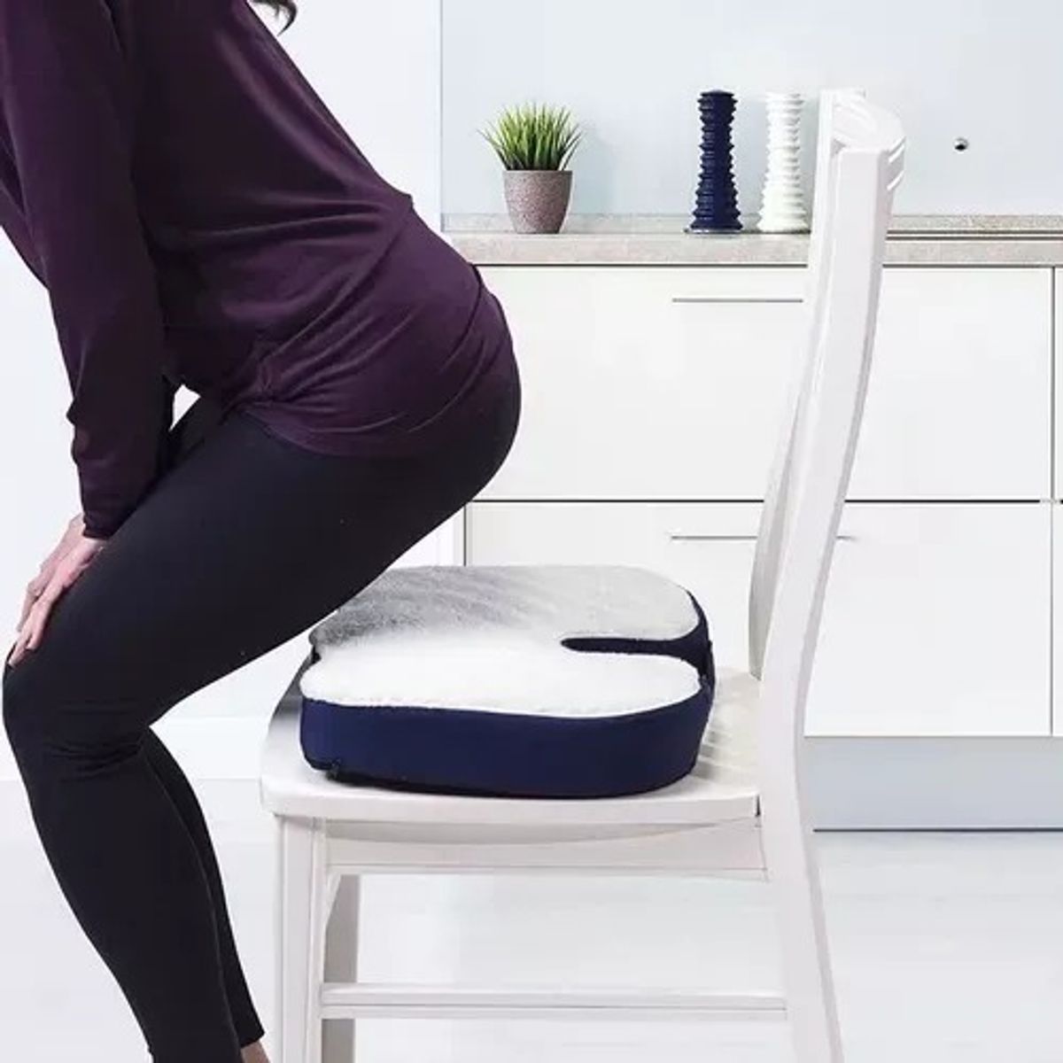 GENERICO - Cojín Coxis Ortopédico Ergonómico Con Memoria Asiento