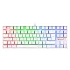 REDRAGON - Teclado Kumara K552 White RGB SWITCH BLUE iluminación Rainbow