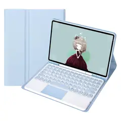 GENERICO - Funda Teclado Touchpad Para iPad Air 4 y 5 (10.9) - Celeste