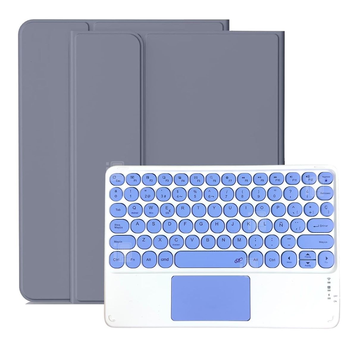 GENERICO - Funda Teclado Touchpad Para iPad Pro 11 1/2/3/4° Gen. Español - Lavanda