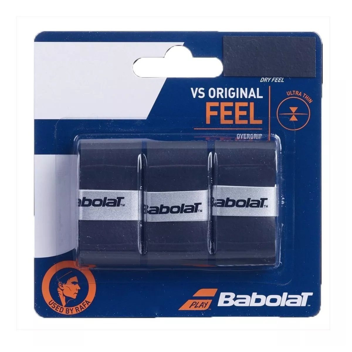 BABOLAT - Overgrip Babolat Vs Original Negro X3 Tenis Padel