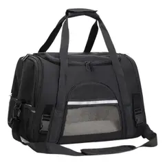 GENERICO - Bolso Transportador Mascota Avion Viajes 43x25x28 Cm Malla