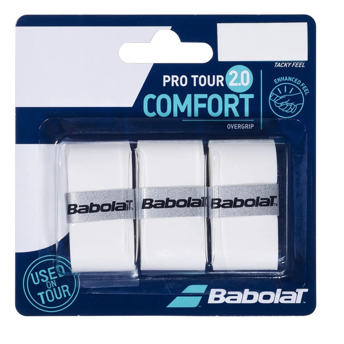 BABOLAT - Overgrip Babolat Pro Tour Blanco X3 Tenis Padel