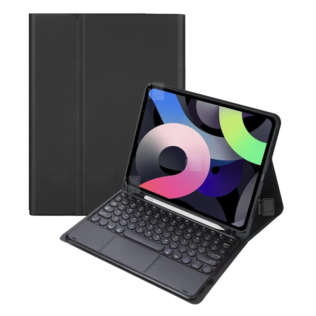 GENERICO - Funda Teclado Touchpad Para iPad Pro 11 1/2/3/4° Gen. Español - Negro