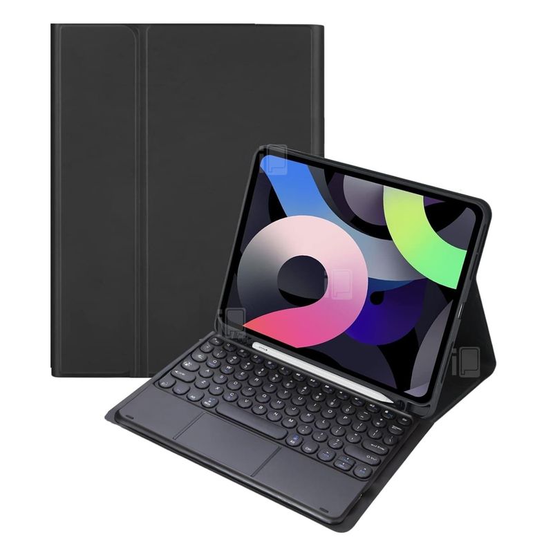 GENERICO - Funda Teclado Touchpad Para iPad Pro 11 1/2/3/4° Gen. Español - Negro