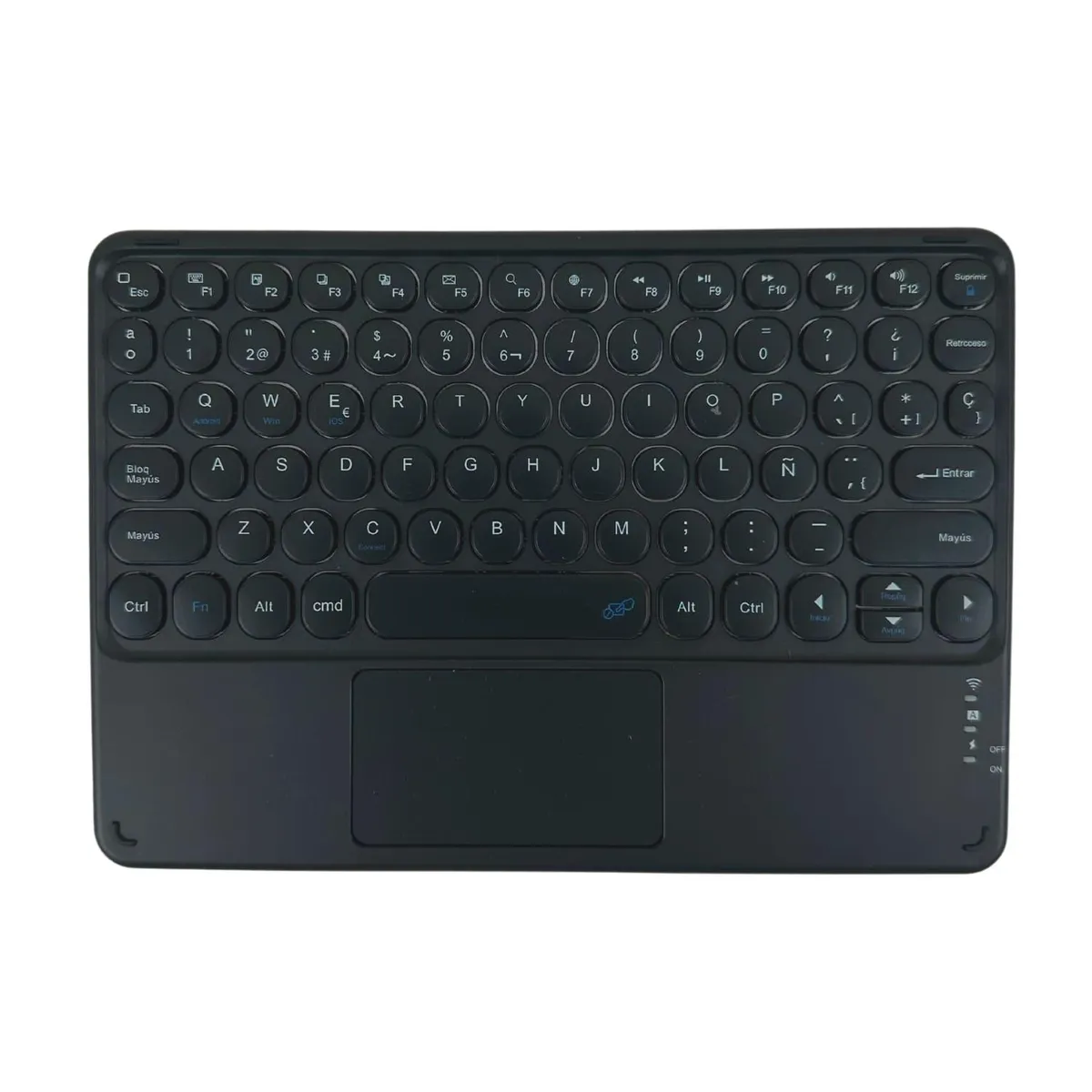 GENERICO - Funda Teclado Touchpad Para iPad Pro 11 1/2/3/4° Gen. Español - Negro