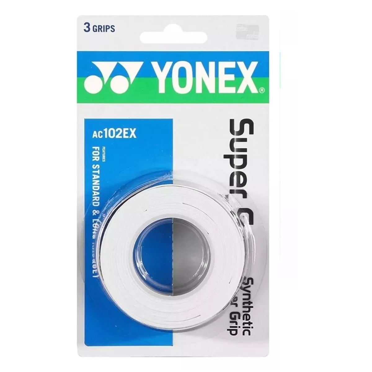 YONEX - Overgrip Yonex Super Grap Blanco X3 Tenis Padel