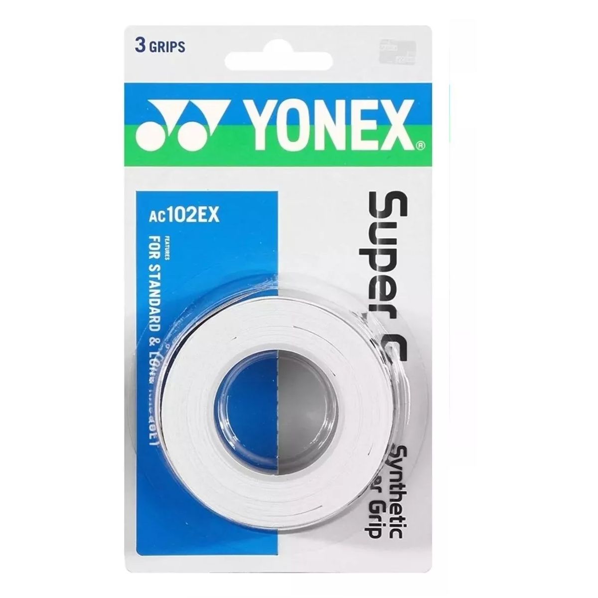 YONEX - Overgrip Yonex Super Grap Blanco X3 Tenis Padel