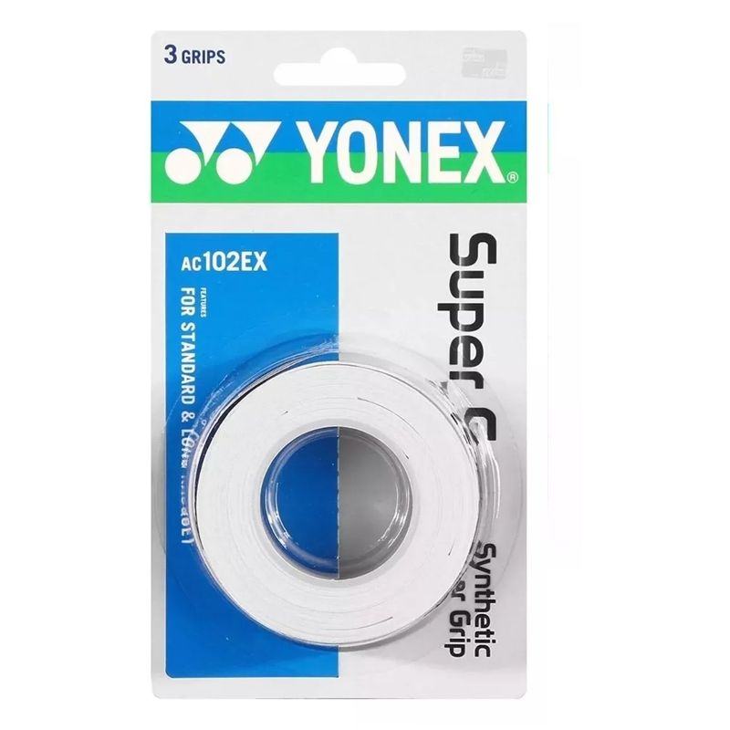 YONEX - Overgrip Yonex Super Grap Blanco X3 Tenis Padel