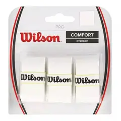 WILSON - Overgrip Pro Comfort Blanco X3 Tenis Padel