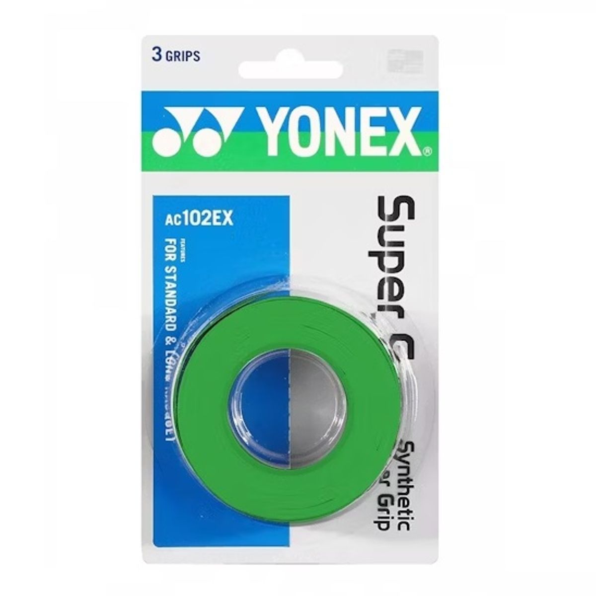 YONEX - Overgrip Yonex Super Grap Verde X3 Tenis Padel