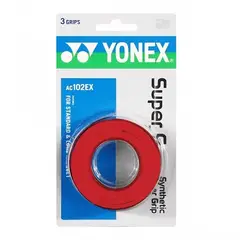 YONEX - Overgrip Super Grap Rojo X3 Tenis Padel