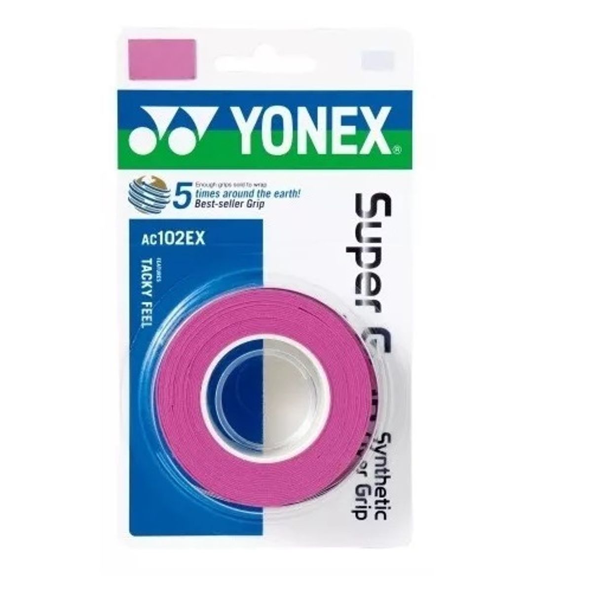 YONEX - Overgrip Yonex Super Grap Rosa X3 Tenis Padel